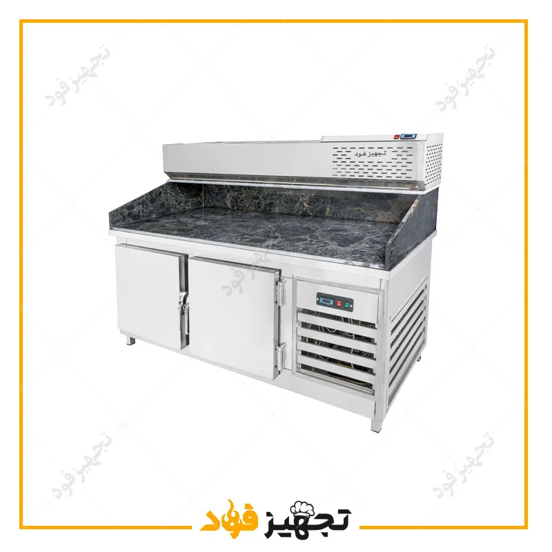یخچال-میزکاری یخچال رومیزی تمام استیل با صفحه رویی